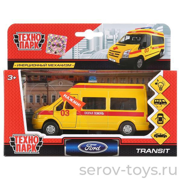 Модель Технопарк FORD Transit Реанимация SB-13-02-A-WB свет звук   в кор