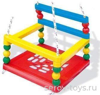 Качели 01308 детские со спинкой пластик Стеллар