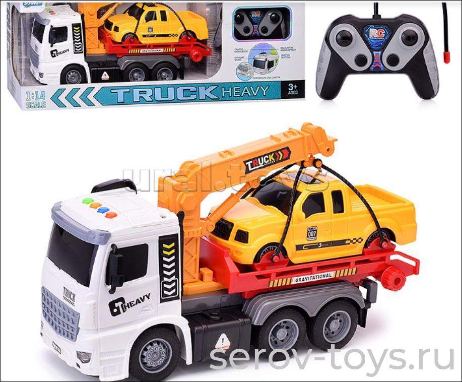 Машина р/у S977-118B Эвакуатор на аккум с заряд устр USB в кор