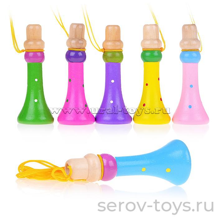 Дудочка Деревянная D0272 12x4x4см Щепочка