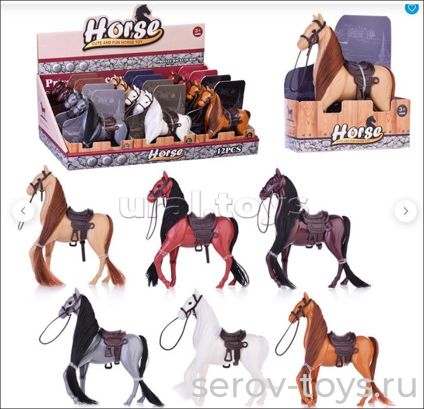 Лошадка с седлом 686-834 12шт в кор