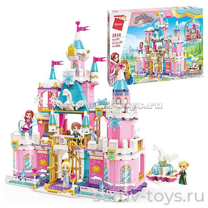 Конструктор Qman 2616 Принцесса Лея 801 дет Замок лебедя