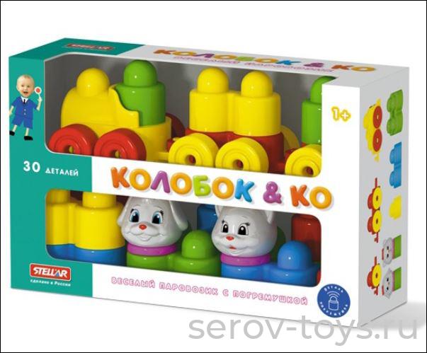 Конструктор Колобок и компания 03024 с паровозиком 30 дет Стеллар