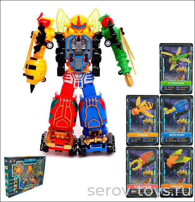 Трансформер Омегатон FCJ0898313 Насекомые 5шт в кор Mr Boy
