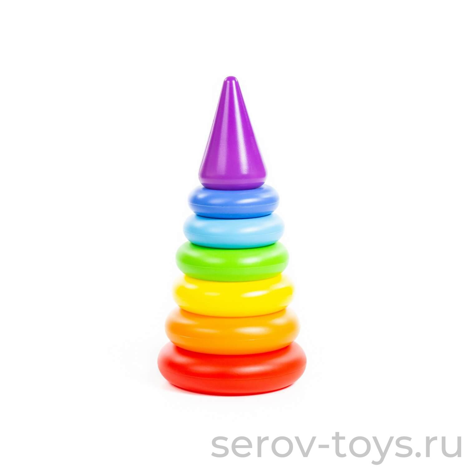 Пирамидка Колечко конус 62376 (8 элем) h=280 мм ПОЛЕСЬЕ