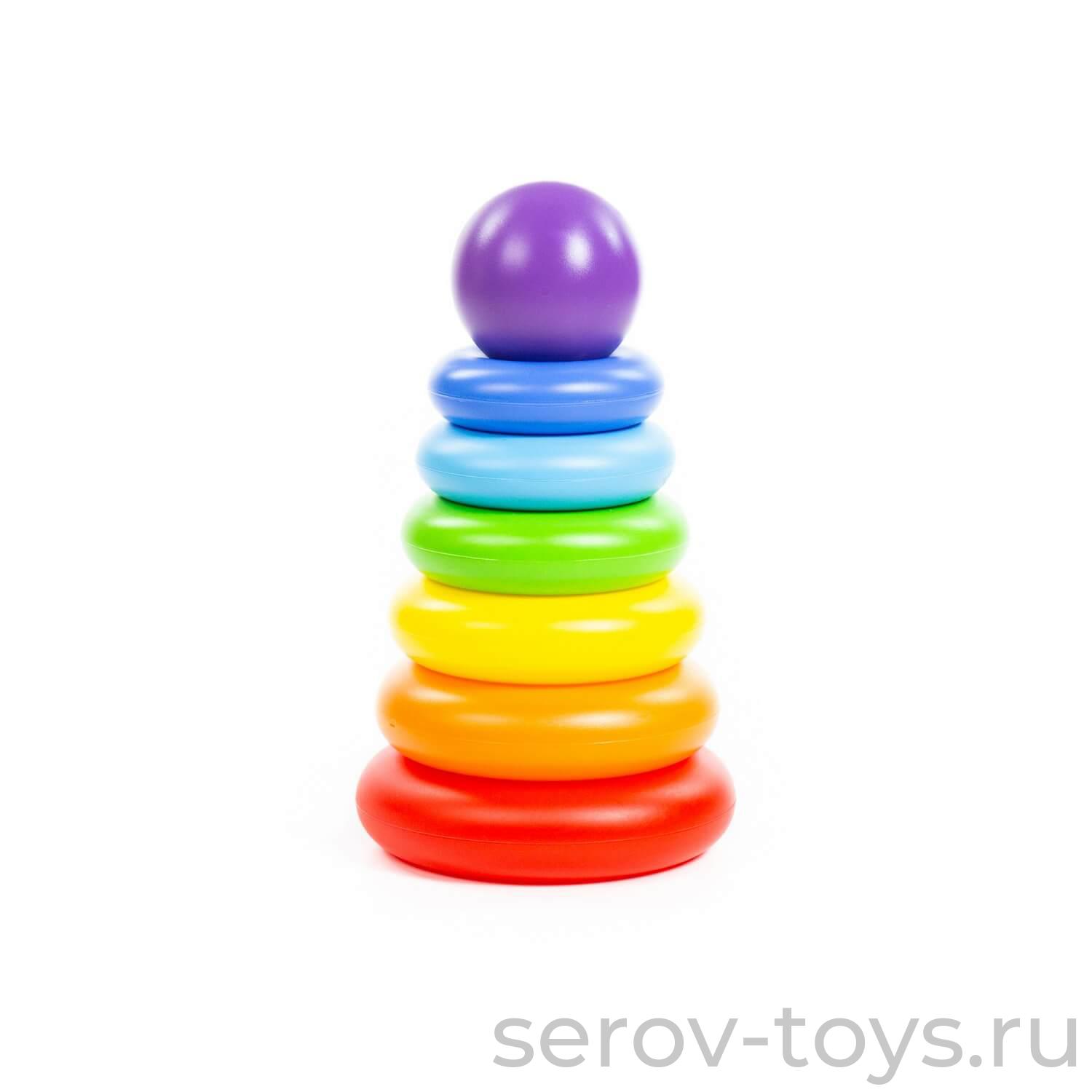 Пирамидка Колечко шар 62383 (8 элем) h=240 мм ПОЛЕСЬЕ