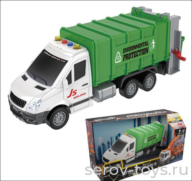 Мусоровоз MK138 свет звук инерц в кор Young racer