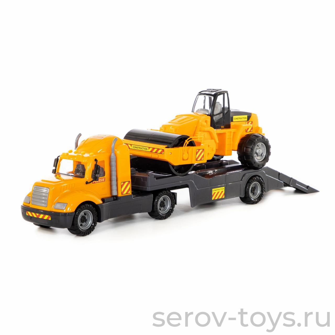 Автомобиль-трейлер+дорожный каток 8855 ПОЛЕСЬЕ