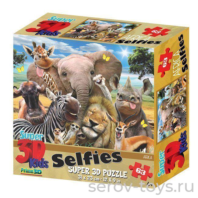 Пазл 3D 63 Африка селфи 13542 Prime