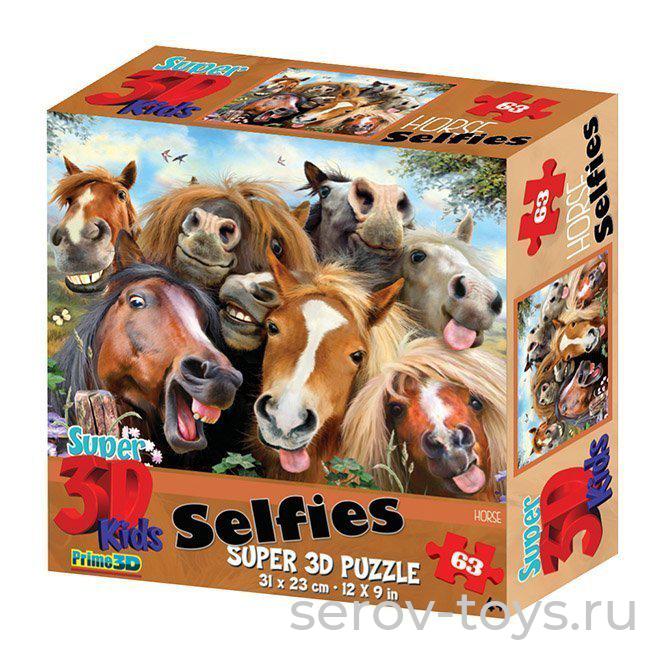 Пазл 3D 63 Лошади селфи 13561 Prime