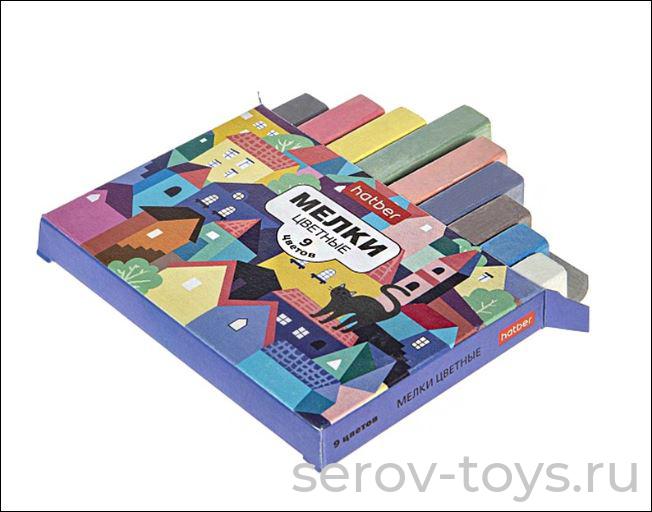 Мел цвет. 9шт Городок ML 072697 Hatber