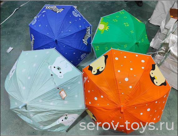 Зонт 141V-254 Животные 50см клеенка