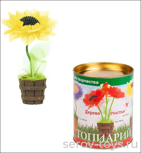 Набор ДТ Топиарий из органзы ТПО-02 Солнечный в банке Волшебная мастерская