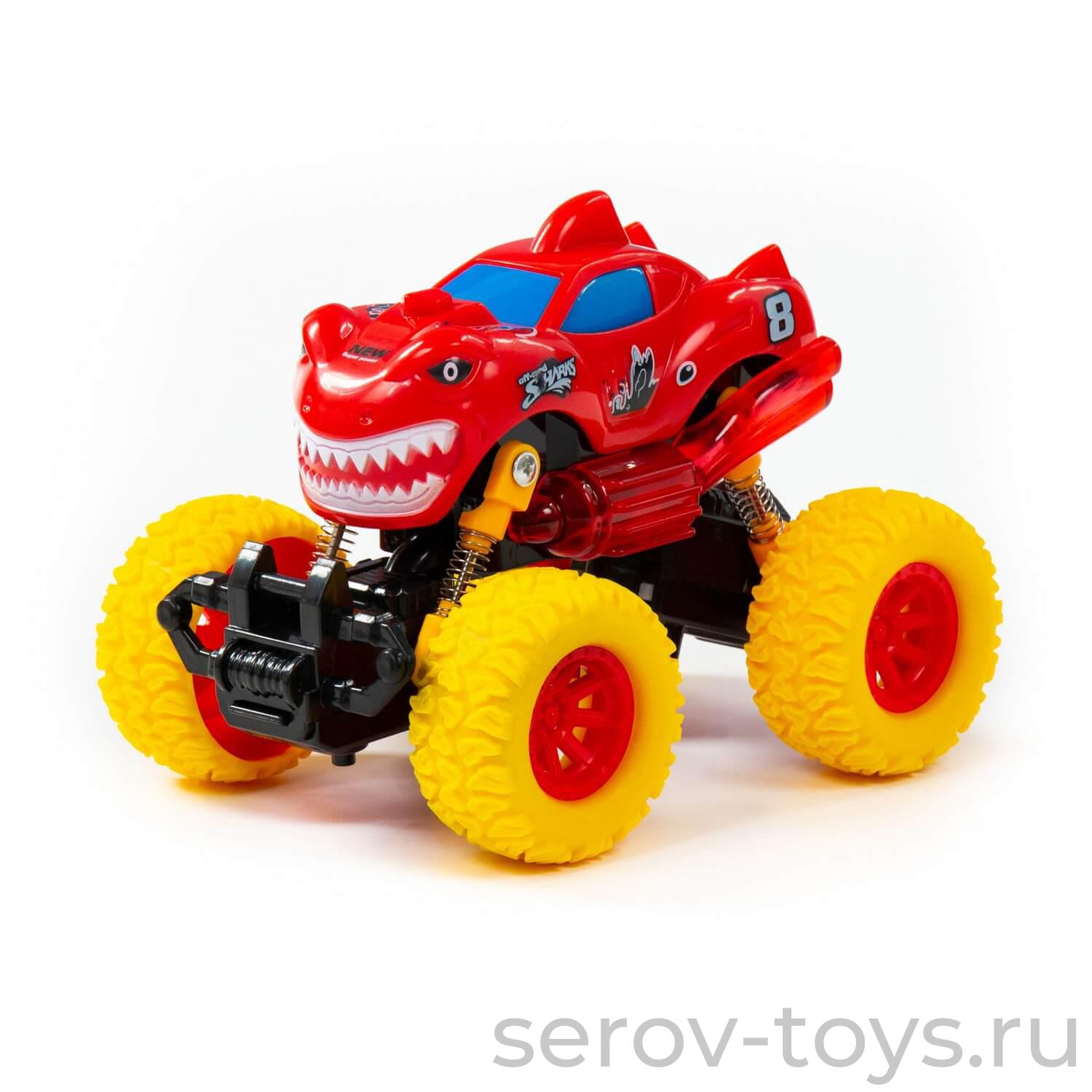 Машина Монстр РАЛЛИ 78858 Акула инерция свет звук в кор ПОЛЕСЬЕ