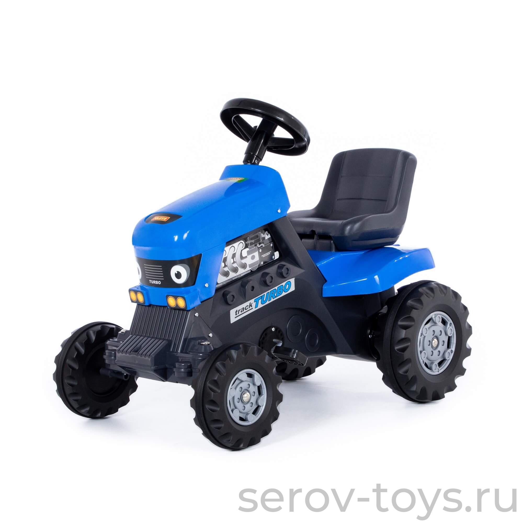 БЕЗ СКИДОК Каталка - трактор с педалями Турбо 84620 до 50 кг Синяя
