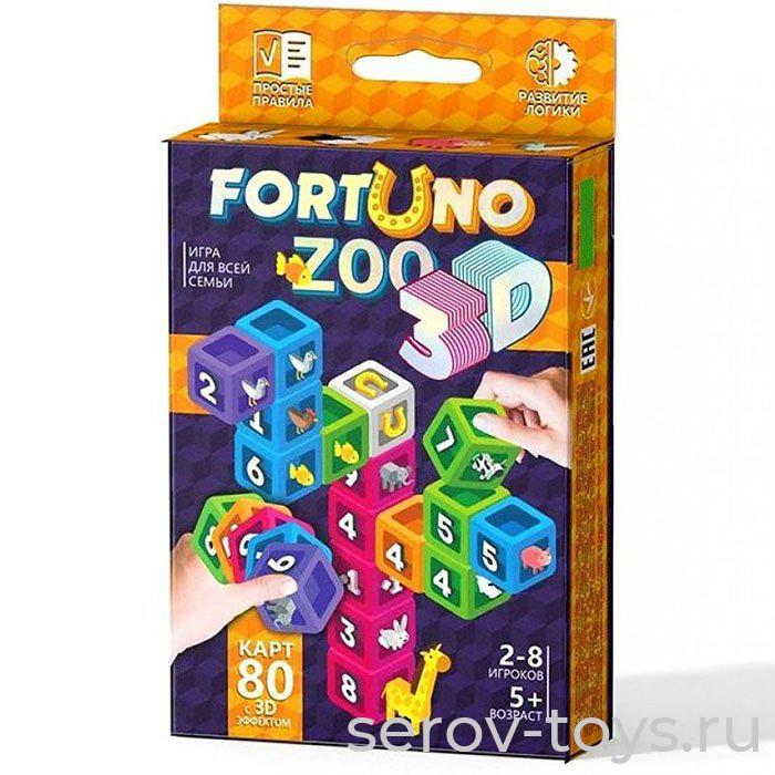Игра ФортУно 3D ZOO G-F3D-02 80 карточек 5+ Danko Toys