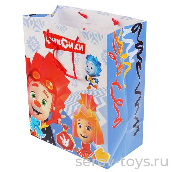 Пакет подарочный Фиксики 26х32х14см глянцевый в уп 12шт Играем вместе