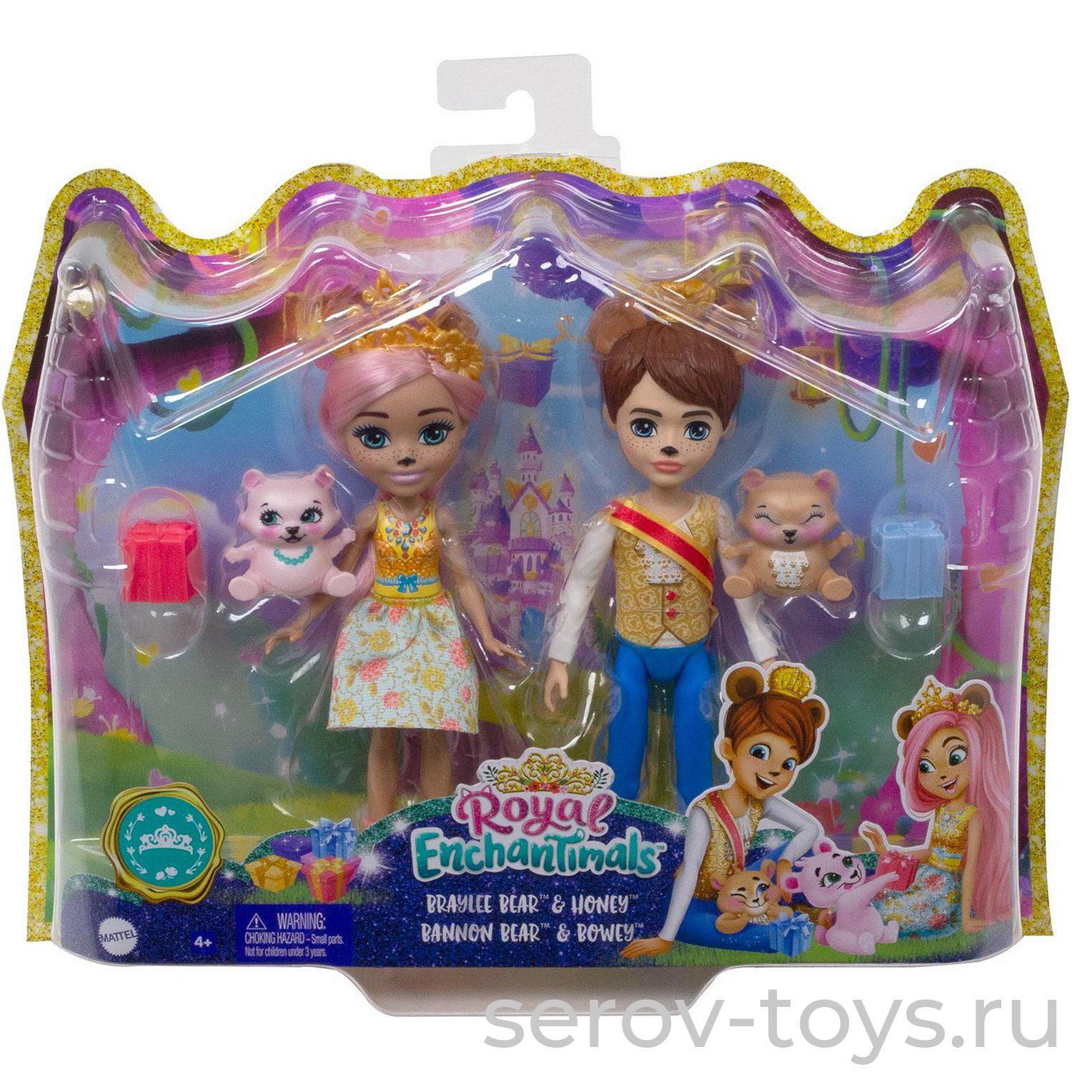 Enchantimals Кукла GYJ07 Брейли Миша и Бэннон Миша с питомцами