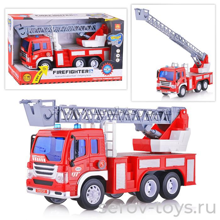 Машина инерц 1:16 WY296S Пожарная свет звук Wenyi