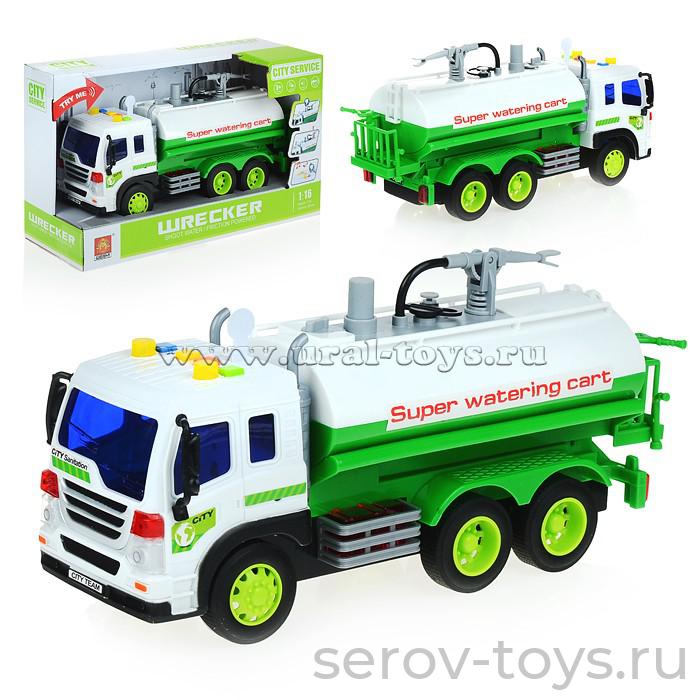 Машина инерц 1:16 WY331C Водовоз свет звук Wenyi