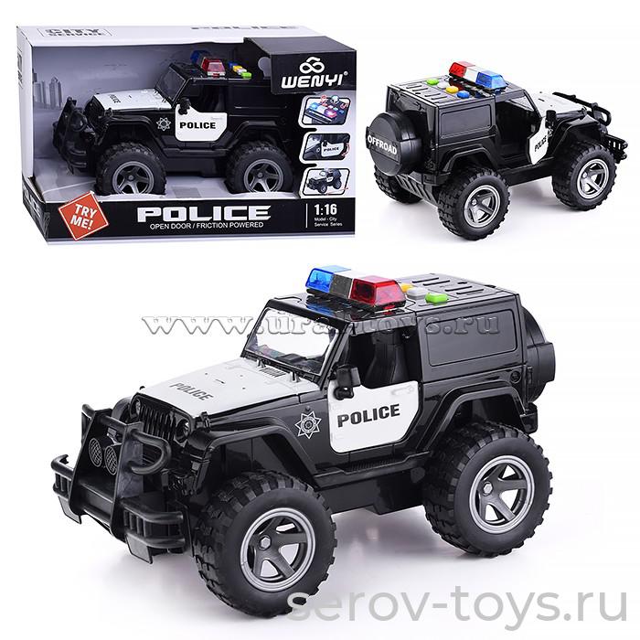 Машина инерц 1:16 WY392A Джип Полиция свет звук Wenyi