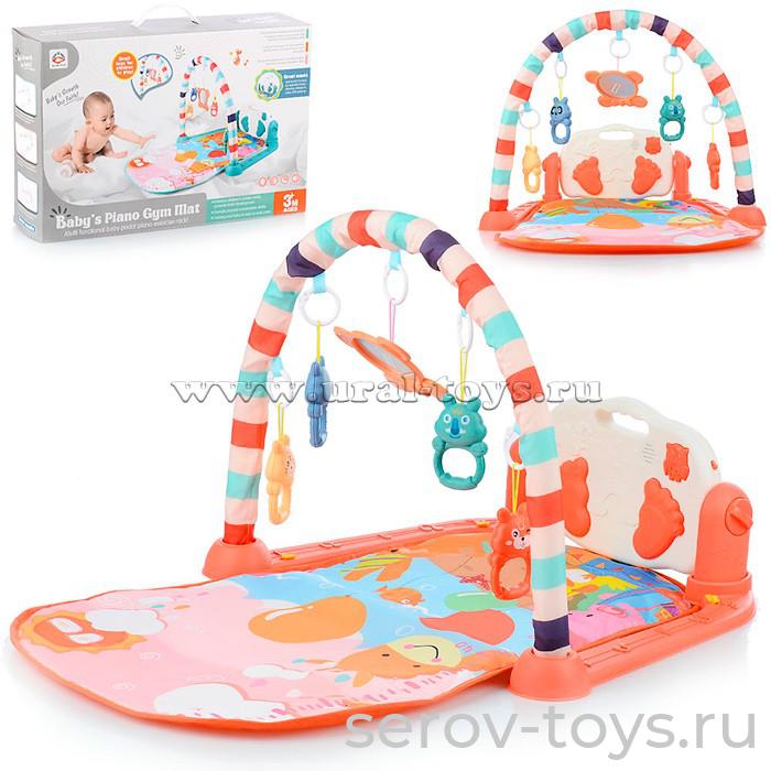 Коврик развивающий 124 с погремушками и подставкой для ног озвуч 72 х 55 х 44 см в кор
