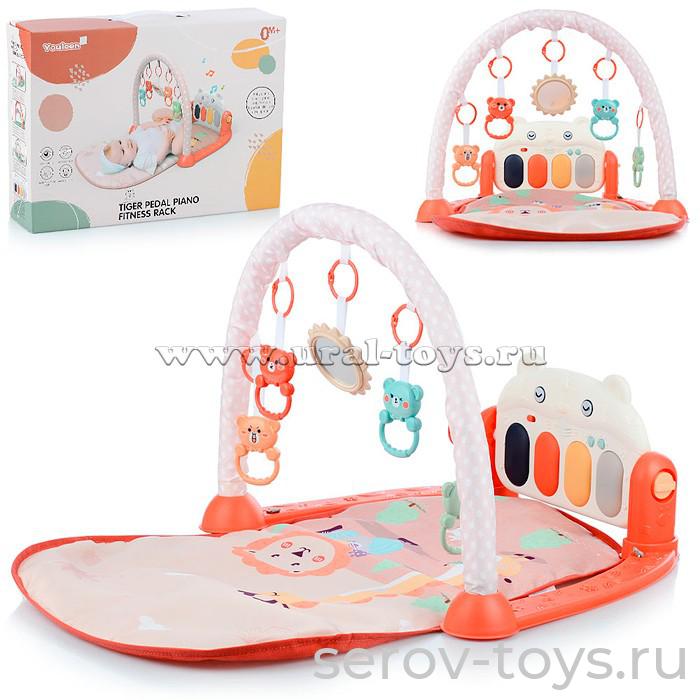 Коврик развивающий 93901 с погремушками и подставкой для ног озвуч 77 х 55 х 47 см в кор