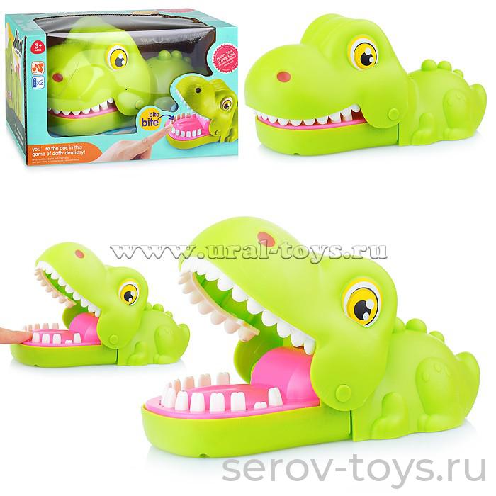 Игра настольная 6883 Крокодил-кусака механич озвуч в кор+