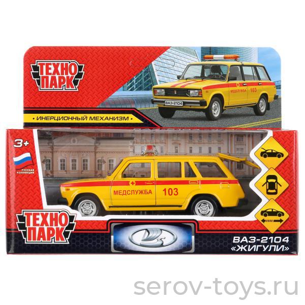Модель Технопарк ВАЗ 2104 Жигули 2104-12AMB-YE Медслужба в кор