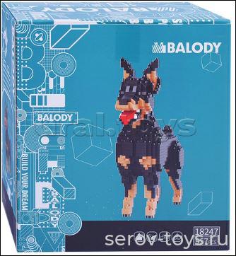 Конструктор 3D 18247 Доберман 957 дет в кор Balody