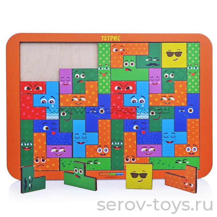 Тетрис большой 065110 Смайлики WoodLandToys