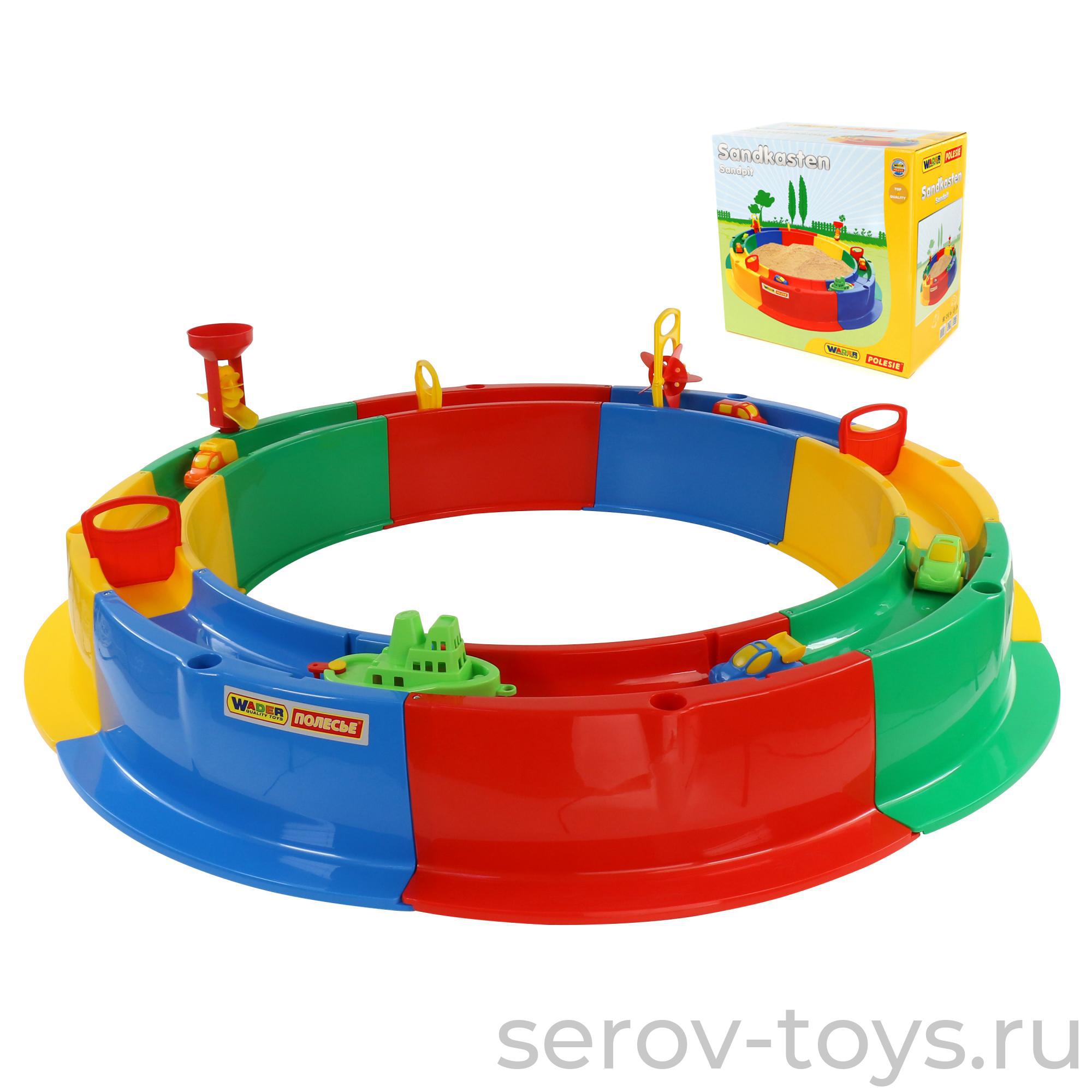 Песочница Кольцо 40923 d=1360 с набором ПОЛЕСЬЕ