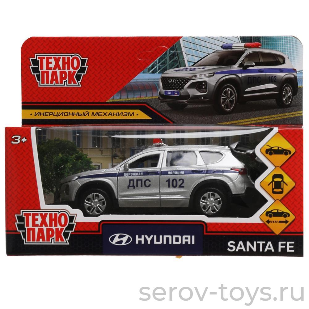 Модель Технопарк Hyundai SANTAFE2-12POL-SR  Полиция Серая  кор