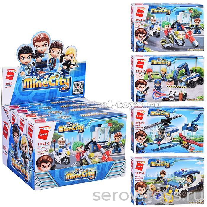 Конструктор Qman 1932 Полиция шоубокс 4шт