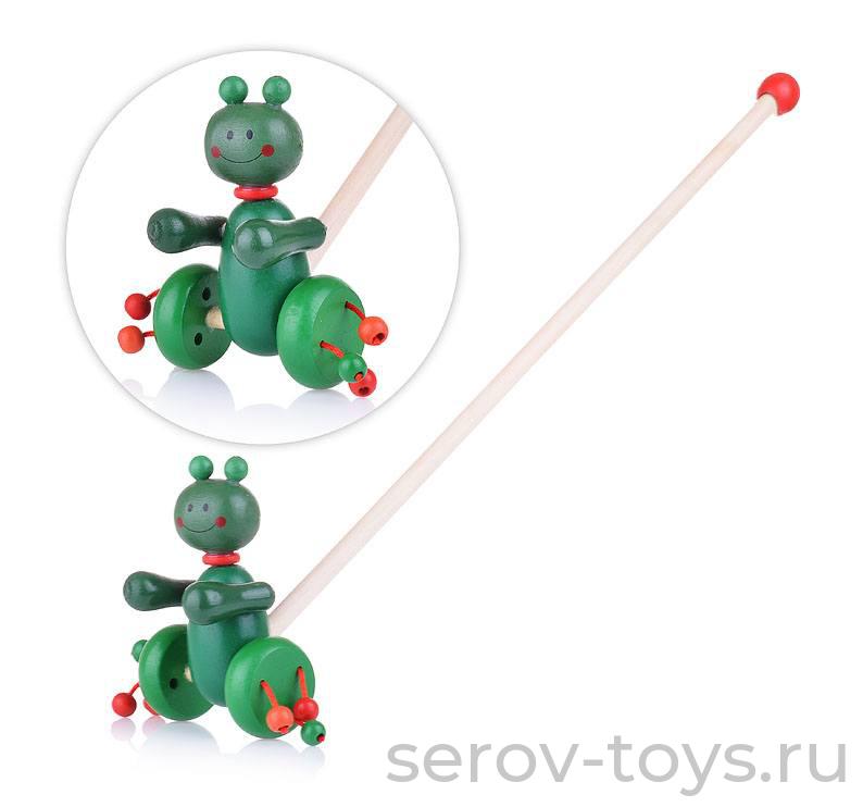 Каталка в ассортименте,с бубенчиком в пакете 2899-1 Щепочка