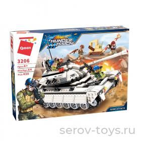 Конструктор Qman 3206 Секретная миссия 430дет Танковая атака