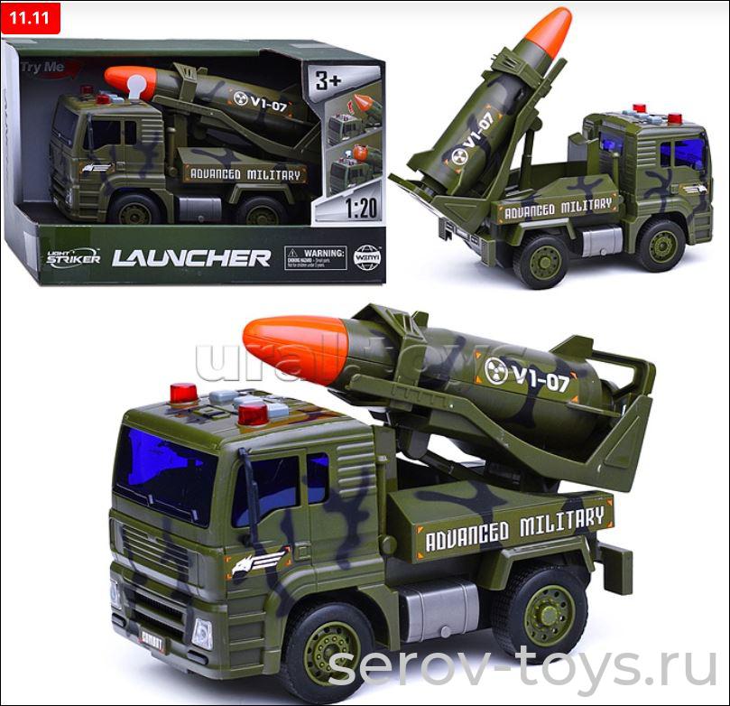 Машина инерц 1:20 WY440A Военная техника V1-07 свет звук Wenyi