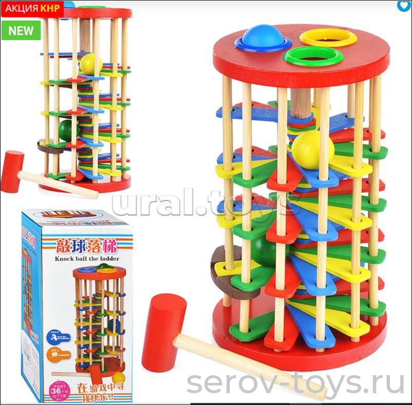 Стучалка D1562 Винтовая лесенка в кор Щепочка