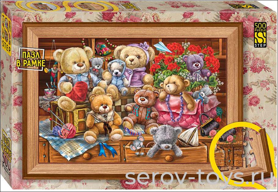 Пазл 500+рамка Семья мишек 91030 Степ