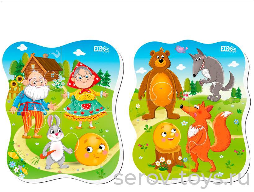 Пазл Магнитный Колобок ET04-019 мягкий в пак El'BascoKids