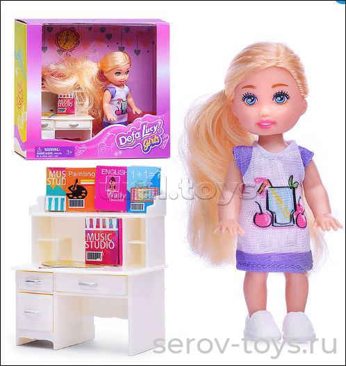 Кукла Люси 8812 Синтия с партой в кор