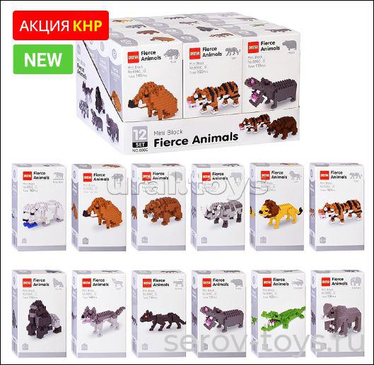 Конструктор 3D 696C Животные в ассорт 12шт в кор