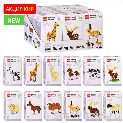 Конструктор 3D 695C Животные-1 в ассорт 12шт в кор
