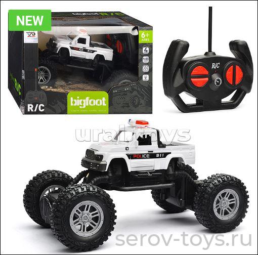 Машина р/у  686A-27 Полиция Бигфут Bigfoot-1 на аккум в кор