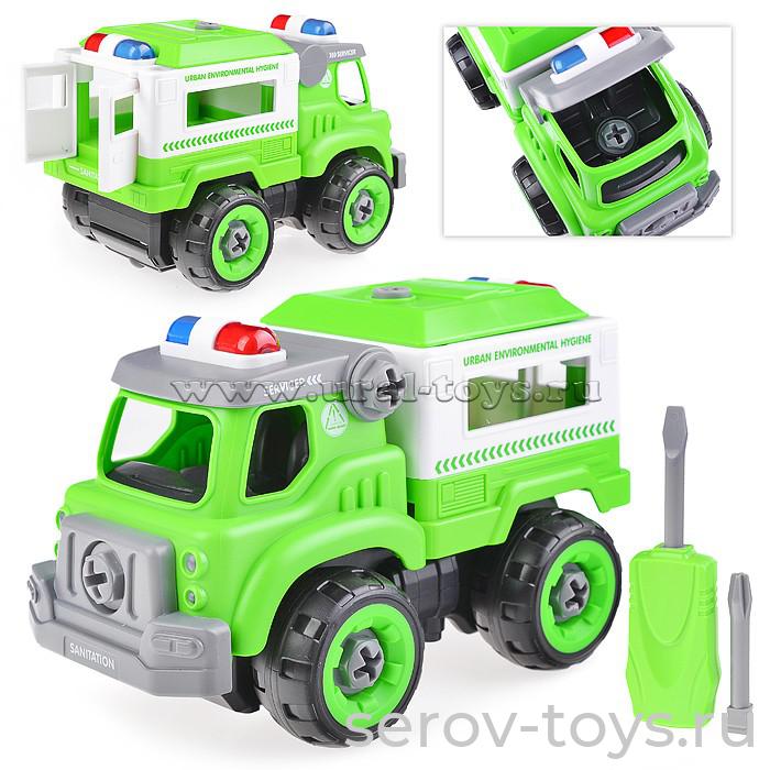 Конструктор-машина с отверткой 1366 звук в пак Городской инженер