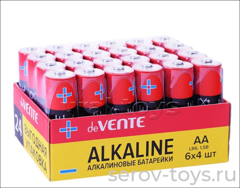 Элемент питания АА LR06 deVENTE алкалиновые 6*4шт