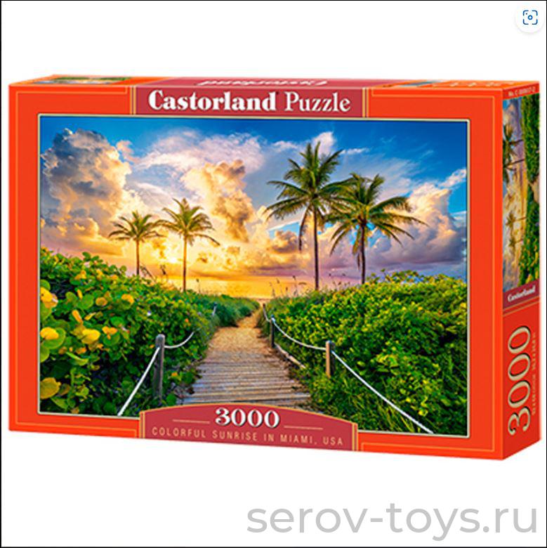 Пазл 3000 Красочный восход в Майами С-300617 Castor Land