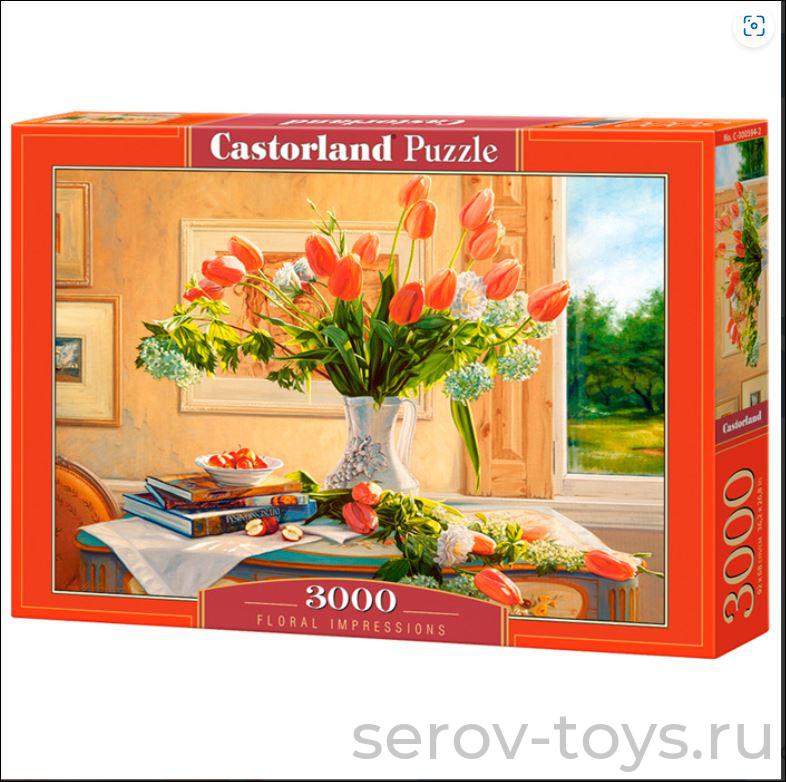 Пазл 3000 Цветочные впечатления С-300594 Castor Land