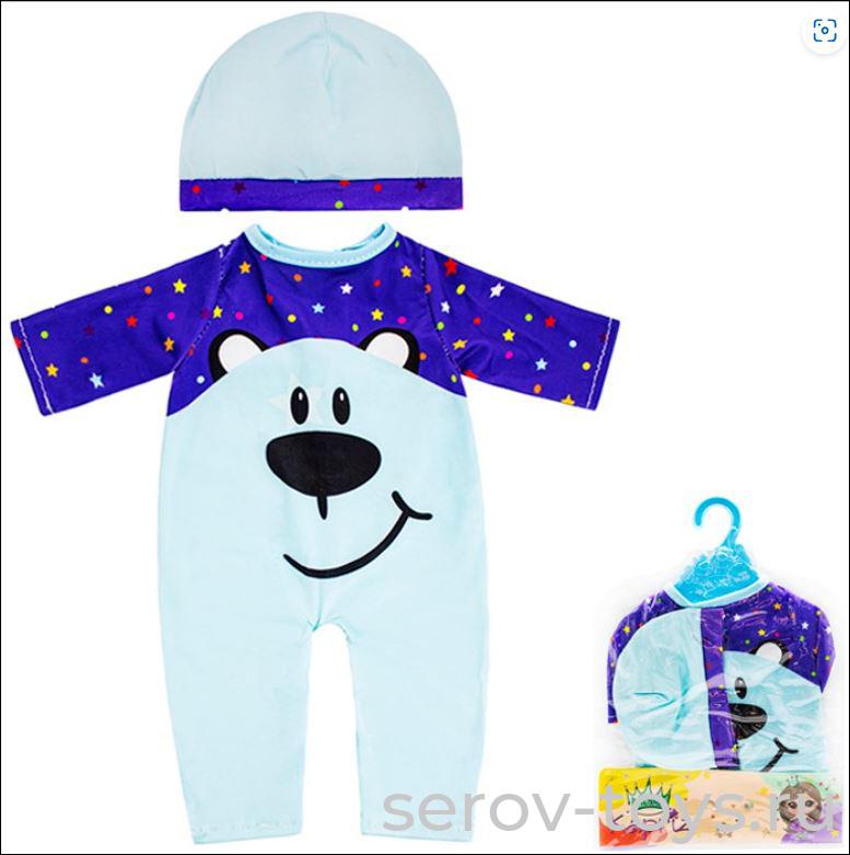 Одежда для пупса 93BLC-YS Белый мишка в пак Miss Kapriz