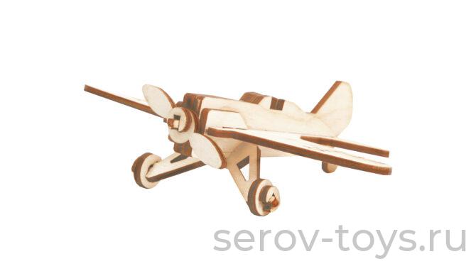 Конструктор дерев ТР-04 Военный самолет И-16 в пак Pollika